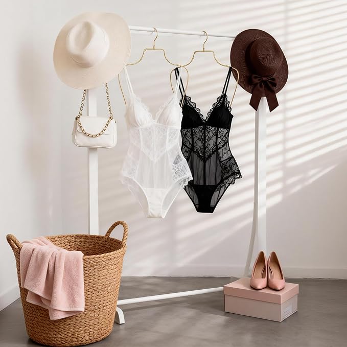 Swimsuit Hanger Lingerie Hanger Bathing Suit Hanger Display Hanger,Bikini Hanger Body Shape Display Rack Adults Accessories, Gold