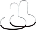 Mawa Scarf, Shawl, Belt, and Accessory Organizer, Non-Toxic Metal Hanger with Grip Coating, Easy Access Open Hook, Model G-1 Space Saving Design, Set of 2, Black