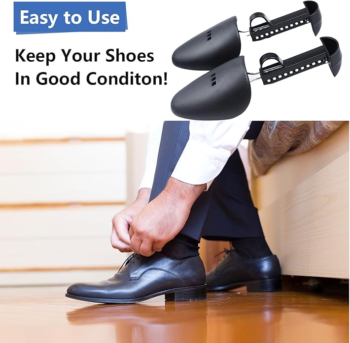 Shoe Stretcher, Plastic Shoe Tree for Men, Adjustable Shoe Stretcher Boot Holder Shaper Support