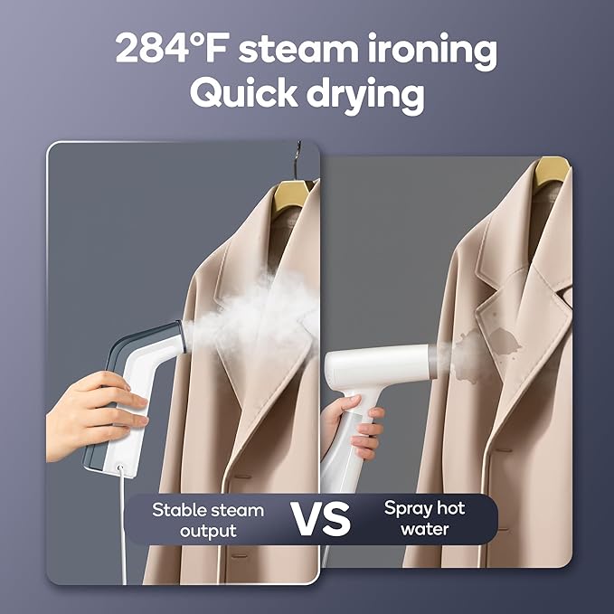 Mini Travel Steamer for Clothes,Dual Voltage & Wrong Voltage Alarm,110-240V Steamer & Iron 2 In 1,Integrated 170ml Tank,1.2lbs Travel Size Fabric Iron,Handheld Steaming Wrinkles Remover For Garment
