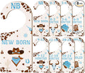 Baby Closet Dividers 8PCS, Western Cowboy Theme Wooden Double-Sided Clothes Size Hanger Organizer from Newborn to Toddler for Nursery Decor Baby Shower Birthday Gift