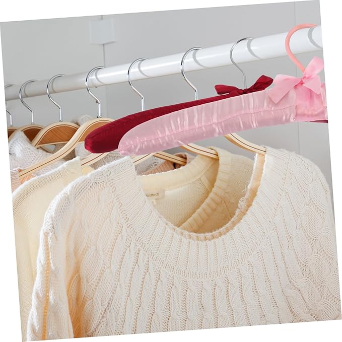 6pcs Padded Hangers Non- Satin Clothes Hangers for Sweaters and Space-Saving Design for Home Organization