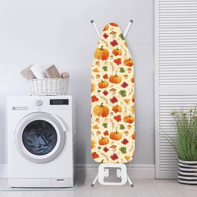 SEANATIVE Pumpkins Ironing Board Cover and Pad 54x15 Iron Board Replacement Cover Non-Slip Stretchy Cover Home Decorations
