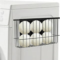 Magnetic Dryer Ball Holder for Laundry Room, Magnetic Lint Bin Basket Organization Storage, Iron Built-in Magnet Dryer Ball Basket Fridge Container for Laundry Room Storage Organizer