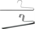 Mawa by Reston Lloyd Trouser Series Non-Slip Space-Saving Clothes Hanger with Single Rod for Pants, Style KH/1, Set of 4, Black