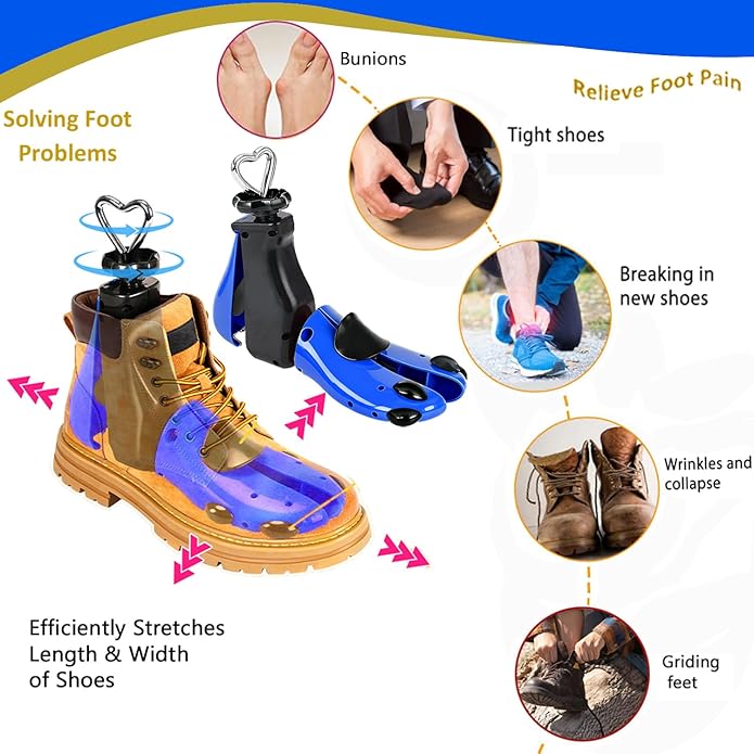 Shoe Stretcher Men Women Boot Stretcher Adjustable Width and Length Widener Expander Men Wide Feet Shoe Stretcher