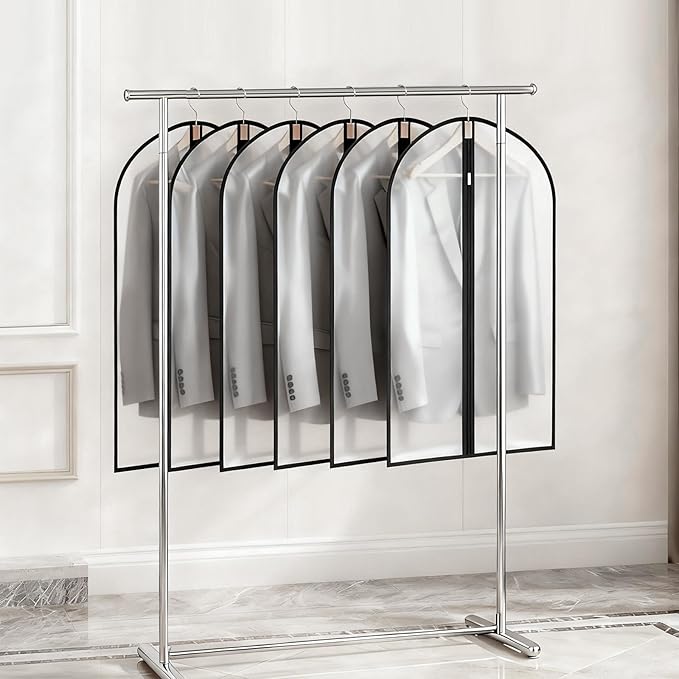 12 Pack Garment Bags 60 * 100cm, 40in PEVA Translucent Garment Covers, Suit Storage Bags, Dress Organizer Bags Used To Protect Shirts, Winter Coats, Jackets