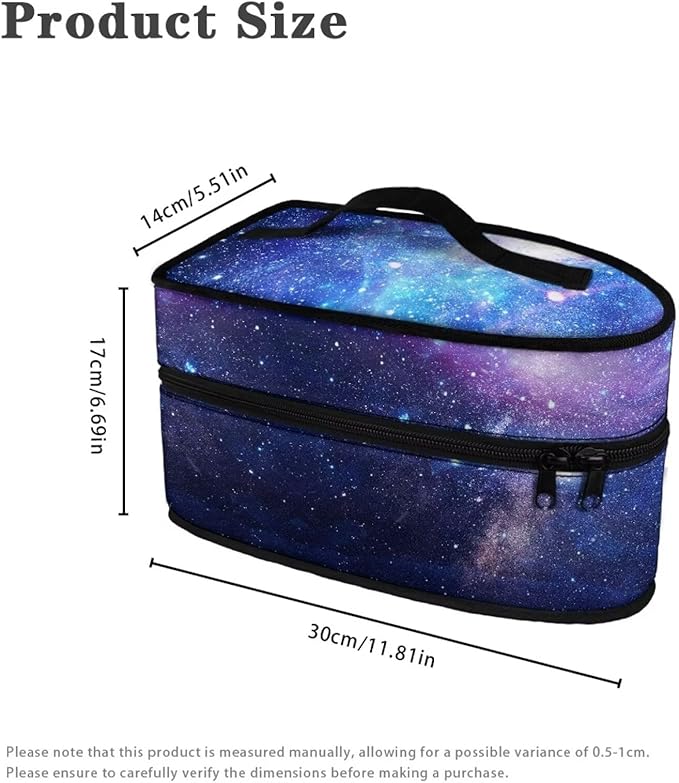 Starlight Print Steam Iron Storage Case Fits Traveling Outing Decorative Colorful Iron Portable Storage Bag with Zipper Handle