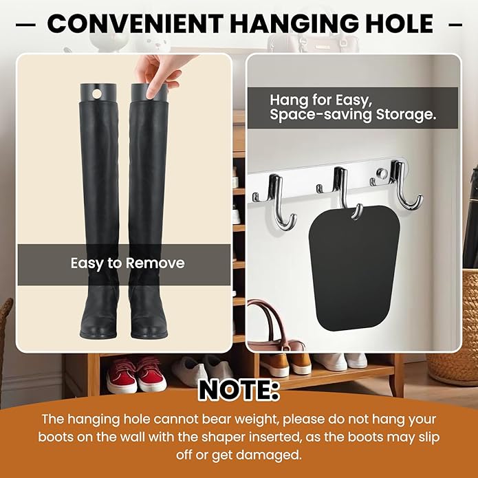 6 Pairs Tall Boot Shapers – Reusable Inserts to Prevent Bending, Creasing & Maintain Shape for Women and Men Boots (6 Pair, 12/14/16 inches)