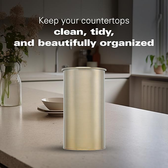 Wipe Holder for Kitchen/Bathroom Counter, Disinfectant Wipe Container, Modern Kitchen Decor, Vintage Countertop Wipe Storage Organizer Caddy, with Gold Finish
