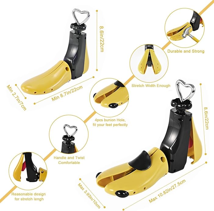 Shoe Stretcher Women Men, Boot Stretcher, Adjustable Unisex Boot Wide Feet ABS Plug