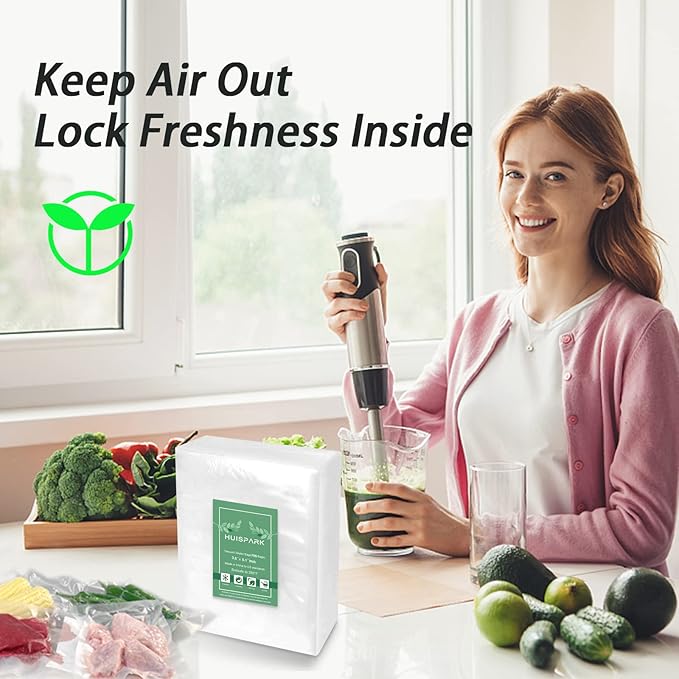 Vacuum Sealer Bags, Food Vacuum Sealer Bag, 100Pcs 3.5" x 5.1" Smell Proof Bags, Heavy Duty, Puncture Prevention, Boilsafe, Freezable, BPA Free, Commercial Grade, Fit Airtight Food Storage Sous Vide
