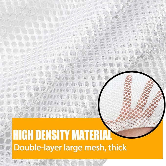 4 pcs Commercial Mesh Laundry Bag - Sturdy Mesh Material with Drawstring Closure. Ideal Machine Washable Laundry Bag for Factories, College, Dorm and Apartment Dwellers(4Set-M,L,XL,XXL)
