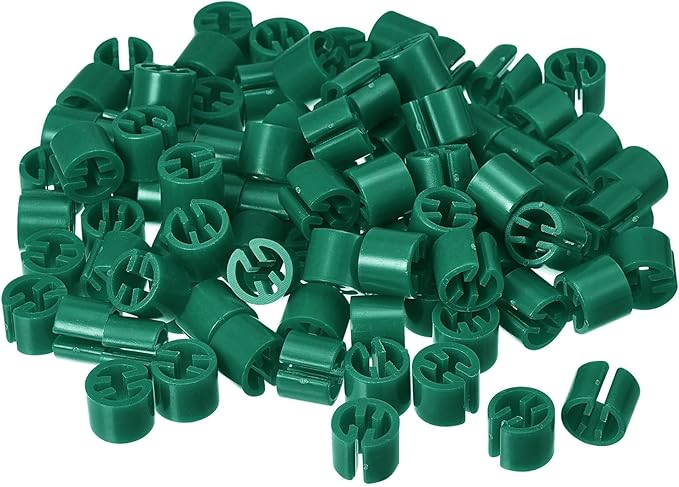uxcell 150pcs Clothes Hanger Markers Blank Tags, Fit 3.5mm Rod Garment Size Hanger Clips Garment Color Coding Label for Clothing Hangers, Deep Green