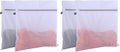 Kimmama Laundry Mesh Wash Bags, Lingerie Bags for Washing Delicates, Mesh Laundry Bags for Washing Machine, White Net, Grey Zipper, 2XXL (Pack of 2)