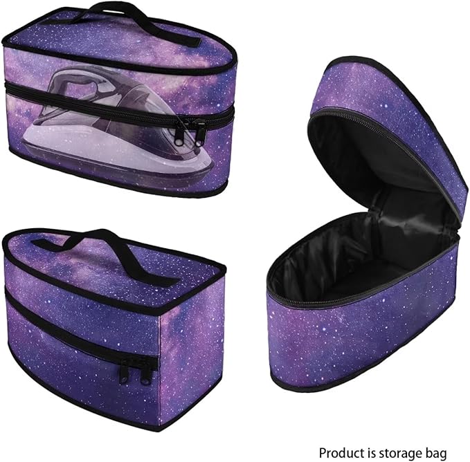 Galaxy Print Steam Iron Case Portable Travel Steamer Carrier Bag with Handle Handheld Travel Bag Iron Accessories, Case Only