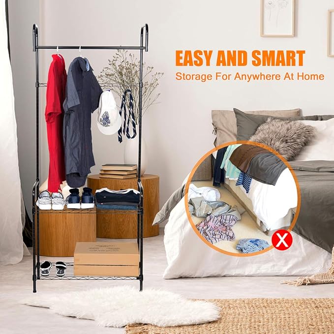 Modern Home Entryway/Mudroom Coat/Hat/Shoe Rack Organizer - Entrance Hall Tree Storage Rack for Jackets, Umbrella, Caps, Backpacks, Scarves and more