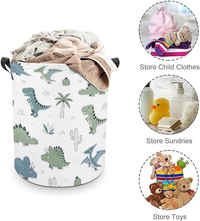 Cute Dinosaur Laundry Basket Palm Boys Hamper Clothes Hamper Toy Storage Bin Dinosaur Room Decor for Boys