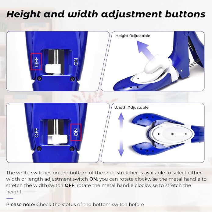 2Piece Shoe Stretcher Boot Stretcher for Men Women,Adjustable Length Width Height Expander for Wide Feet & Instep
