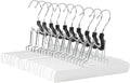 Amazon Basics Wooden Pants Hangers Closet Organizer, White, 10-Pack