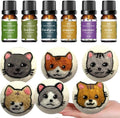 Essential Oils and Wool Ball Set (6 Cat Dryer Balls & Essential Oil Set Bundle)