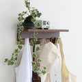5-Hook Wall Mounted Coat Rack with Storage Shelf - Multi-Functional Key & Jacket Hanger for Entryway, Walnut Finish, Style D-1