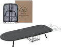 Ironing Board with Cover and Pad – Small Folding Board, Compact Tabletop Ironing Board Foldable with Padding, Portable Adjustable Heavy Duty Iron Board with Iron Holder for Clothes and Laundry