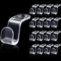 Jetec 96 Pieces Clear Clothes Hanger Connector Hooks Hanger Extender Clips Cascading Connection Hooks Outfit Holders for Clothes Closet (Clear)