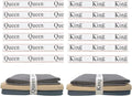 12 Pieces Bed Sheet Organizer Bands, Closet Organization Sheet Straps, Linen Labels Bedding Bands, Elastic Bed Sheet Storage Sheet Keepers （6PcsQueen 6PcsKing ）