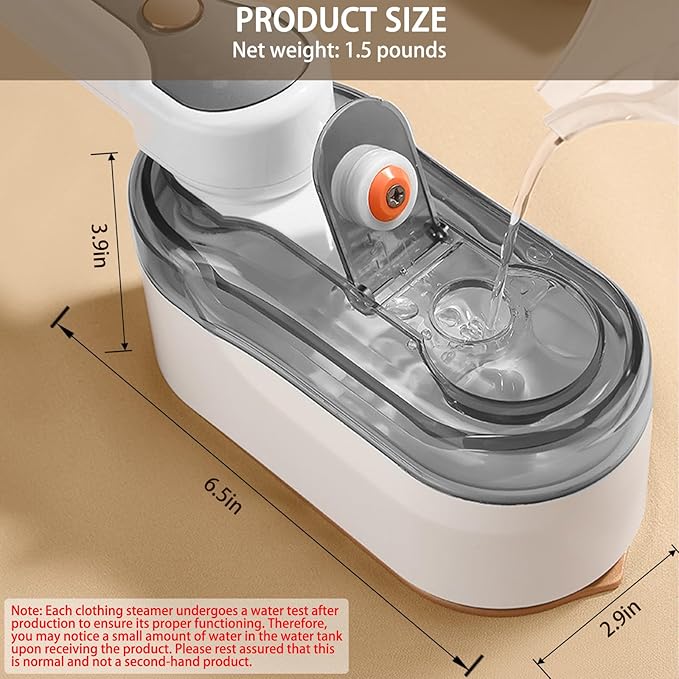 Steamer for Clothes,1200W Wet Dry Dual Ironing Handheld Hanging Iron Machine, 150ml Large Water Tank, 10S Fast Heating Clothes Wrinkle Remover, Suitable for Home, Travel & Dormitory (Grey)