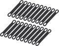 uxcell 50Pcs Non-Slip Hanger Grips Silicone Adhesive Clothes Hanger Strips for Wood Plastic Hangers, Black (3.94" x 0.47")