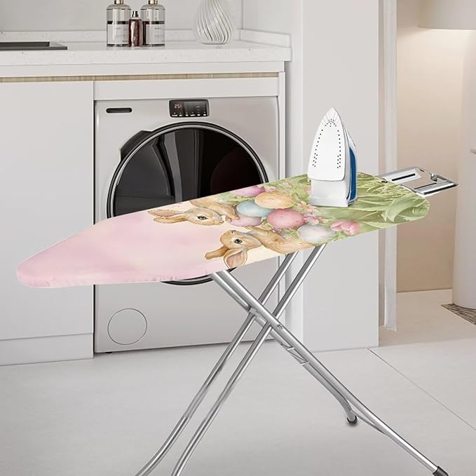Cute Bunny Ironing Board Cover Standard Size Tulip Ironing Board Pad Ironing Board Dust Cover Home Accessories Decor Easter Iron Board Cover Pad Replacement