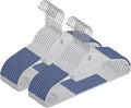 Hangers, Non-Slip, Clothes Hangers, 20 Pieces, Ultra Thin, Multi-Functional Storage, No Stretch Collar, Space Saving, 360 Degree Swivel Hook, Bendable, Load Capacity, Wet and Dry Use, Navy