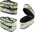 Rchsmod Daisy Bee Print Steam Iron Case Portable Iron Storage Holder Zippered Travel Steamer Bag Carrier Bag with Handle Iron Accessories, Case Only