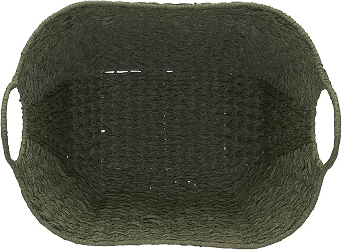 Household Essentials Natural Woven Wicker Storage Basket with Handles