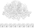 PATIKIL 300 Pcs Clothes Hanger Markers S Fit Rod Garment Size Tag Hanger Clips Round Color Coding Label for Clothing, Clear