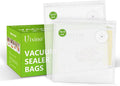 Vacuum Sealer Bags, 40 Reusable Vacuum Sealer Bags for Food, BPA-Free, Meal Prep and Sous Vide Cooking,Works for Handheld Sealer and Vac Sealer Machine with External Vacuum Systems