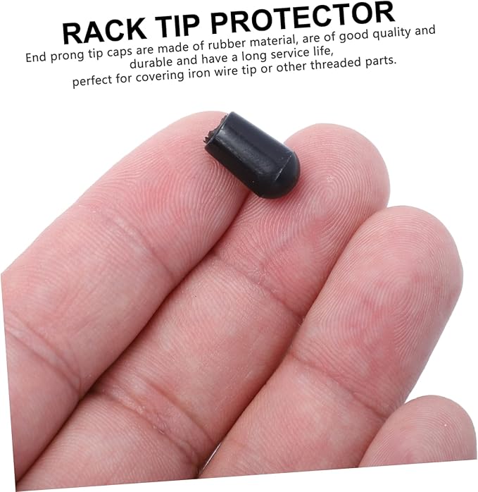 IMIKEYA 400pcs Draining Rack Prong Tip Covers Elastic Protectors for Clothes Hanger Hooks End Caps for Wire Shelves and Racks Round Caps