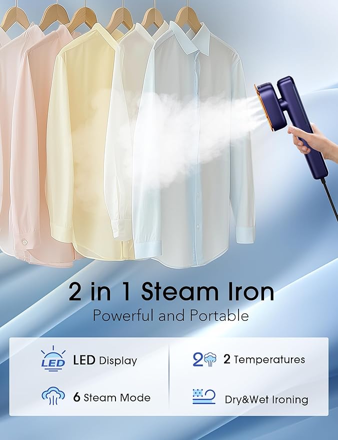 Travel Steamer for Clothes, Portable Mini Clothes irons