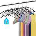 POZEAN Tank Top Hanger, Space Saving Bra Hangers, Non-Slip Closet Organizers and Storage for Camisoles Swimsuits Scarves Ties Strappy Dress (6 Pack)