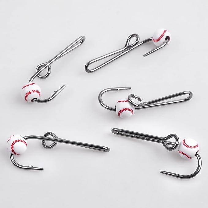 Fishing Hook Hat Pins & Clips - 12PCS Gold/Black Fish Hook Hat Tie Clips for Outdoor