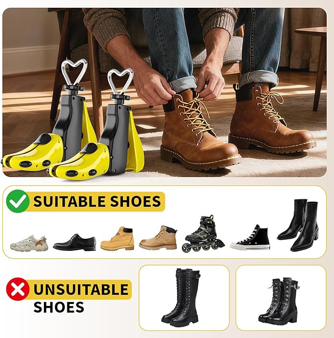 Boot Stretcher Women Men, Professional Shoes Stretcher Adjustable Boot Widener for Sneakers Leather Shoes