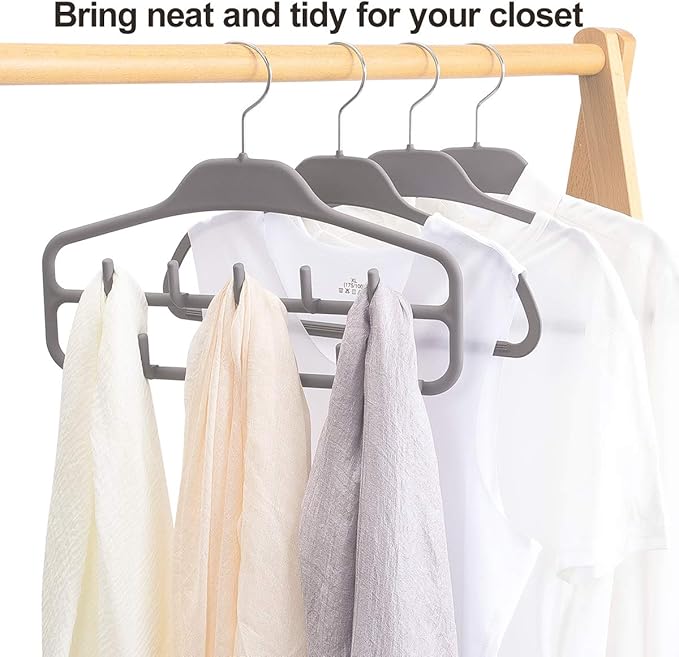 ELONG HOME Belt Hanger Rack Holder for Closet, Sturdy Belt Organizer with 360 Degree Swivel, 11 Large Sturdy Belt Hooks, Non Slip Rubberized Belt Storage, Grey
