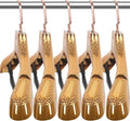 DEDU Suit Hangers for Men 15 Pack, Rose Gold Coat Hangers Extra Wide Non Slip Width 17.7", Thick Plastic with Pants Bar & Metal Hook