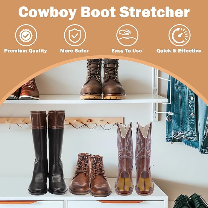 Boot Stretcher Men Women, Leather Shoe Stretcher for Thick Feet and Wide Feet, Adjustable Boot Widener Expander
