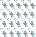 Boot Hangers for Closet, Laundry Hooks with Clips, Boot Hanging Hold Clip, Space Saving Portable Travel Clip, Clip Hangers for Pants Hats Socks Gloves (20, Light Blue)