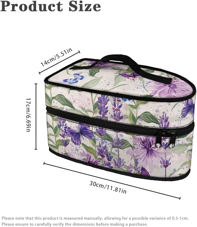 Lavender Iron Organizer Carrier Bag Dustproof Mini Iron Storage Case Protective Carrying Bag Foldable Portable Carrying Storage Bags with Handle