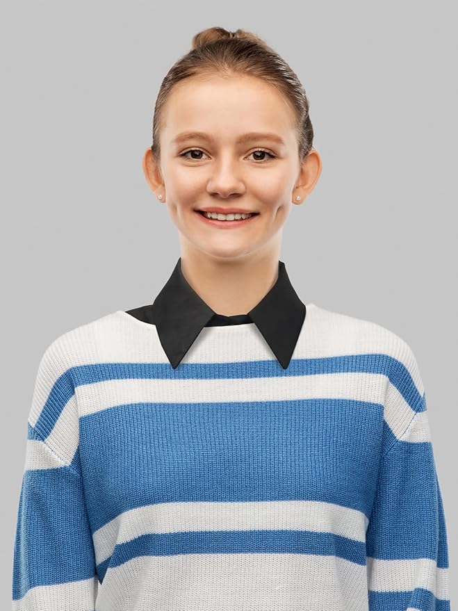 Kalkehay Detachable Dickey Collar Blouse for Women, Fake Half Shirts Faux False Collar for Girls Favors
