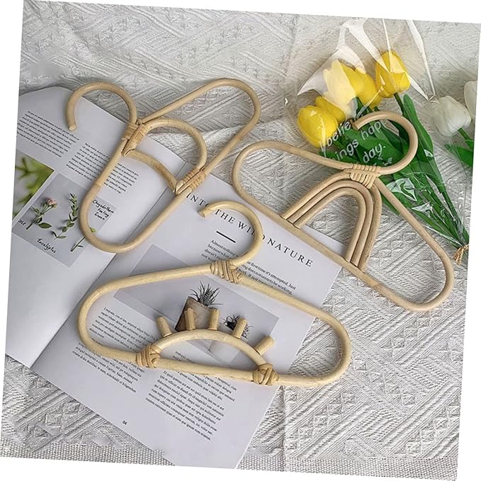 Children Hanger Rattan Baby Hangers Baby Closet Hangers for Nursery for Closet Rattan Mini Skirt Clothes Toddler Manual Ledge