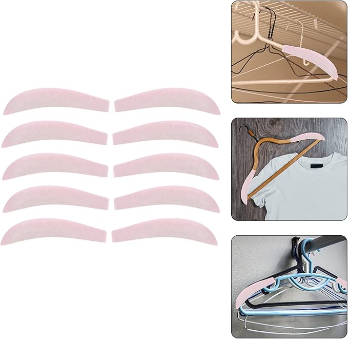 Garment Hanger Shoulder Pad 10PCS Flocking Hangers Shoulder Pads Clothes Hanger Shoulder Forms Shoulder Support Protectors Non Clothes Hanger Shoulder Forms